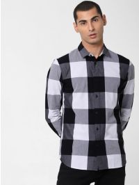 Black and White Check Shirt